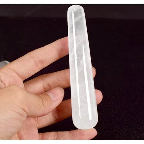 Massage stick Natural Rock Quartz Face Body Eye Crystal Mineral Stone Massager Health Skin Care Gua Sha Detox Lifting yoni Wand