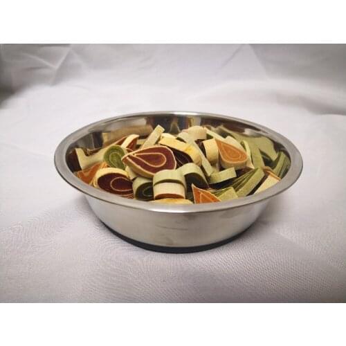 Stainless Steel Pet Bowls With Anti-slip Silicon Bottom for Dog Puppy Cats Food Water Travel Feeder Pets Supplies Outdoor Feedin