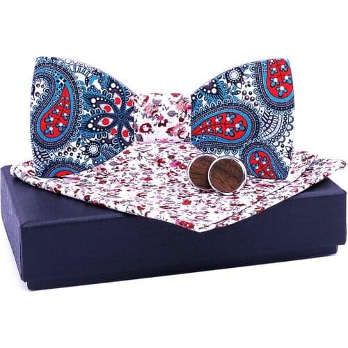 Fashion hankerchief mens ties set pocket square wooden bow tie slim tie mens knit ties