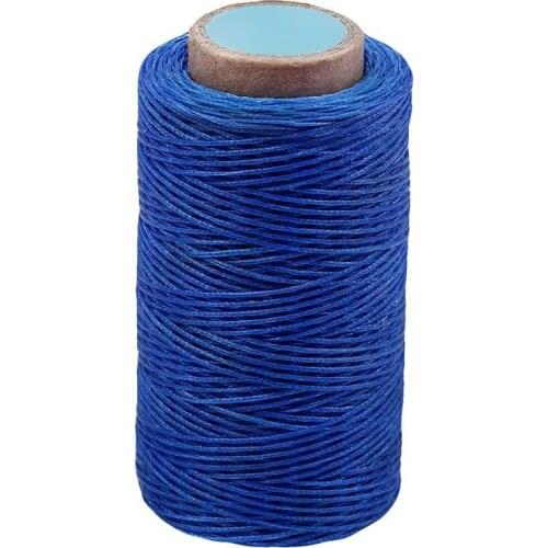 Imzay Blue - 284Yards Leather Sewing Waxed Thread-Practical Long Stitching Thread For Bookbinding,Shoe Repairing,Leather Project