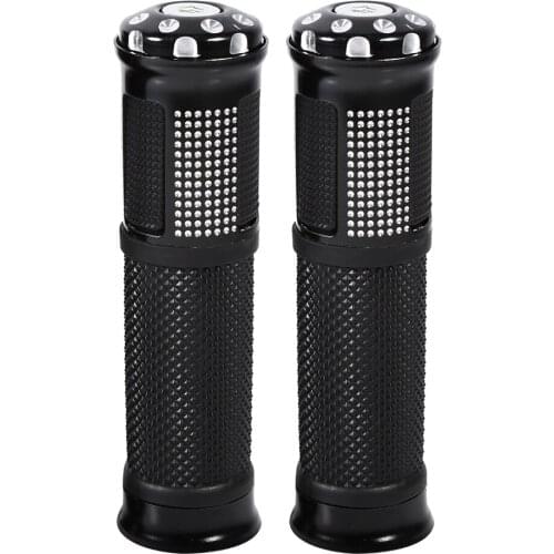 New 1 Pair Handle Grip 7/8inch CNC Aluminum Rubber Handle Grip Motorcycle Bike Handlebar Grips Dropshipping