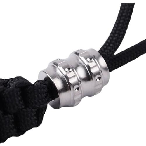 Outdoor Camping EDC Parachute Cord Titanium Alloy TC4 Knife Beads Knife Lanyard Paracord Rope Knife Fall EDC Multi Tools