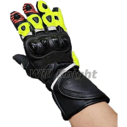 Astar GP Plus R V2 Long Motorcycle Riding Genuine Leather Long Protective Gloves Moto Full Finger Racing Gloves