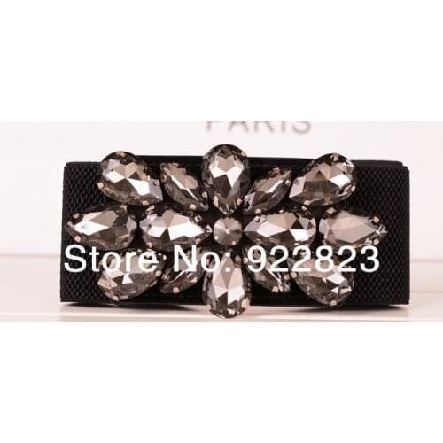 2020 drop shipping New Summer Womens Handmade Quality Elegance Glass Crystal Decorative Girdle Women Belts Dress Accessories