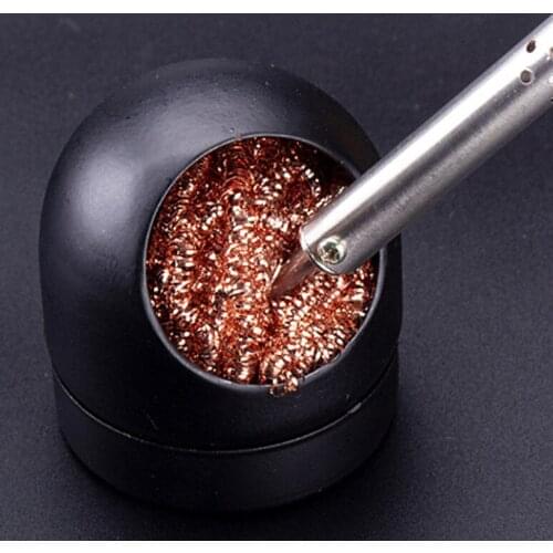 Copper Wire Cleaning Ball Welding Solder Nozzle Cleaner Soldering Iron Tip Cleaning Mesh Filter Clean Ball Dross Steel Box