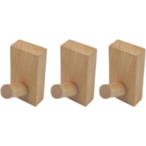 Nordic Wood Hooks Wall Multi-functional Coat Hanger Wall Creative Wall Hook Bathroom Accessorie Key Bag Holder Wall Hanger