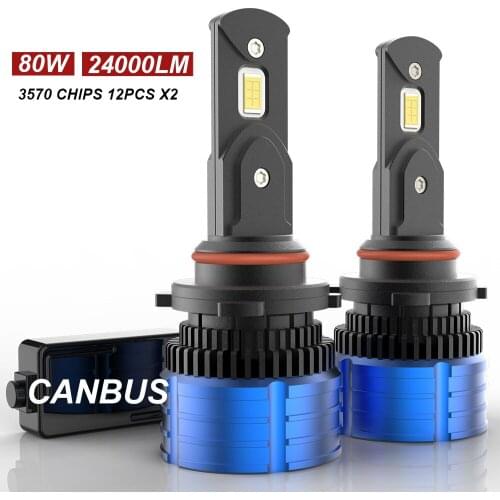 H4 HB3 HB4 Led Canbus Auto Bulb Headlight 24000LM Super Powerful Turbo H8 H9 H11 H16JP 9005 9006 H7 Led Luces Car Light ASLENT