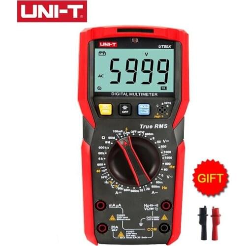 UNI-T UT89X UT89XD Professional Digital Multimeter True RMS NCV 20A Current AC DC Voltmeter Capacitance Resistance Tester