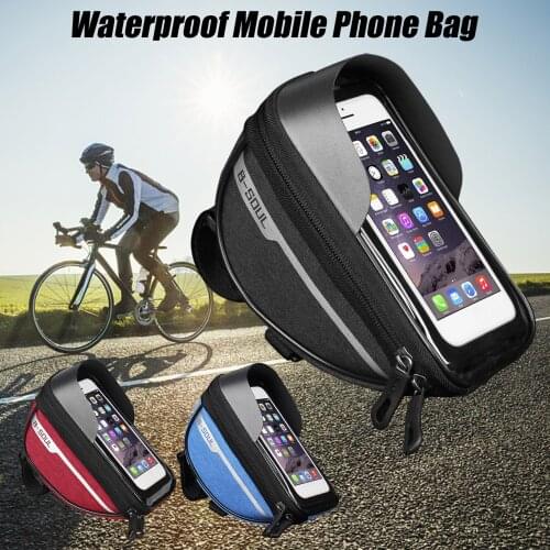 Touch Screen Bicycle Bags,Rainproof MTB Cycling Bike Head Tube Bag,Bicycle Handlebar Cell Mobile Phone Bag Case Holder