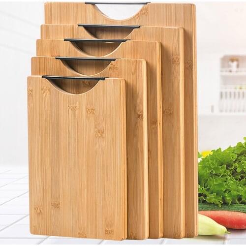 High Quality Kitchen Wood Cutting Board with Handle Thicken Bamboo Chopping Board Block Non-slip Cutting Mat Pad Kitchen Tools