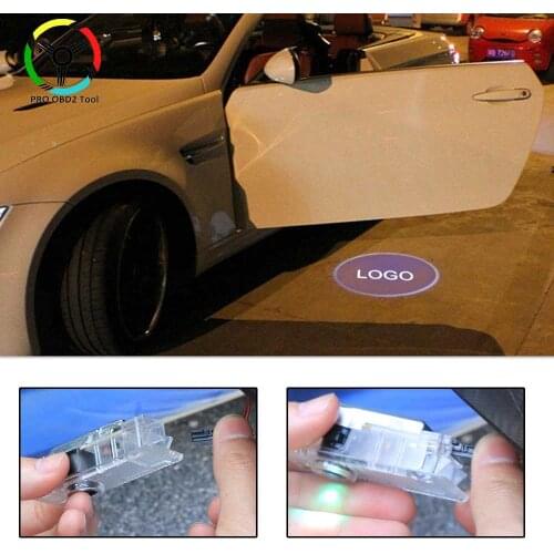 Newest 2pcs for BMW LED Car Door Logo Projection lamp E39 E52 E53 Ghost Shadow Welcome Lamp puddle Light
