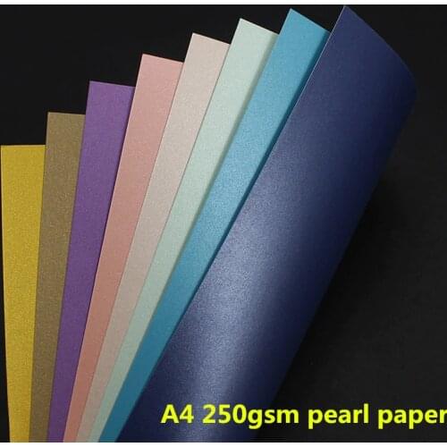50sheets- 21x29.7cm A4 A3 A5 250gsm Pearl paper double surafces pearl paper DIY Party Decorations Card Making Craft Paper