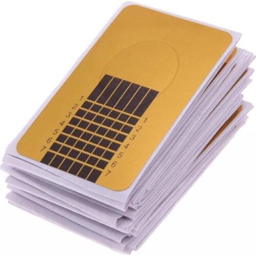 50pcs Rectangle Nail Form Set Nails Extension Sticker Art Professional Tool