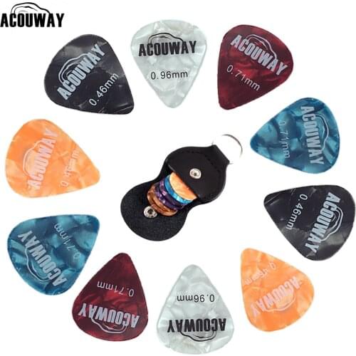 6-10 Pieces Celluloid Guitar Picks Mediator Thickness 0.46 0.71 0.96 MM Ukulele soft felt picks plectrum 31mm * 26mm