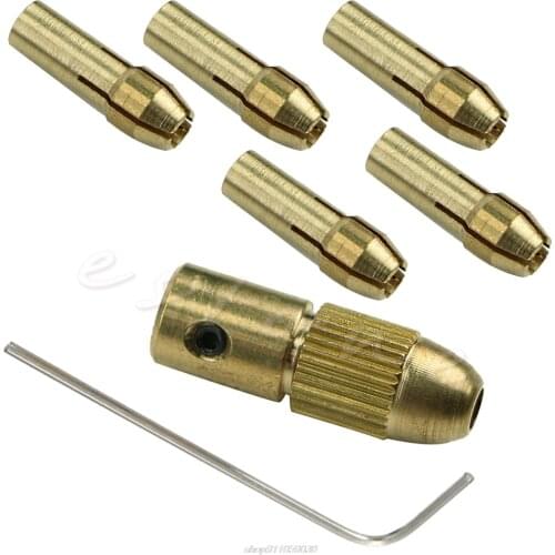 7pcs 0.5-3mm Small Electric Copper Drill Bit Collet Micro Board Wood Twist Chuck Jy6 21 Dropship