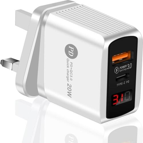 Quick Charge 3.0 For iPhone Charger Wall Fast Charging For Samsung S10 S9 S8 Plug Xiaomi Mi Huawei Mobile Phone Chargers Adapter