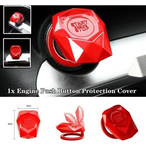 Car Accessories Decor Interior Mouldings Sticker Engine Start Button Cover Ignition Switch Replace Protection Cover Car Styling