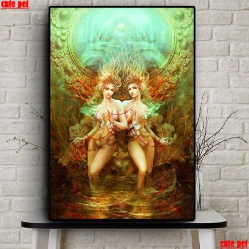 Diamond Embroidery pattern Fantasy water demon Cross Stitch Rubiks Cube Diamond Painting DIY Mosaic rhinestone pictures Decor