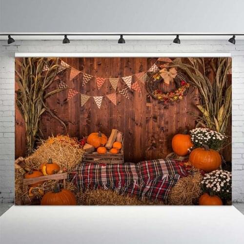 HUAYI Photography Backdrop Halloween Pumpkins Holiday Photo Booth Background Newborns Child Studio Room Decor Photocalls W-3515