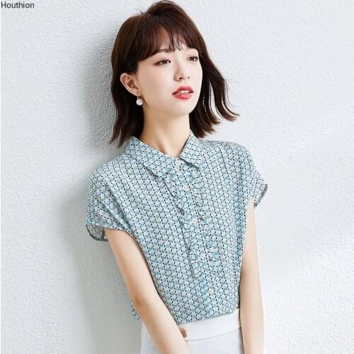 Женские рубашки с рюшами Houthion China At AliExpress