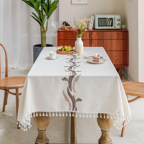 Ins wind tablecloth cotton linen simple cloth art decoration table cloth rectangular cover towel household tea table cloth