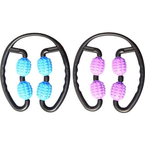 Ring Hand held Foam Massage Roller Stick Thin Calf Muscle Relaxer for Full-Body Tissues Pain Relief and Deep Fascial Release