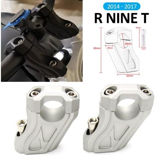 CNC Motorcycle Handlebar Riser Handle Bar Clamp ExtendV Adapter Accessories For BMW R NINE T 2014 2015 2016 2017 R NINET R 9T