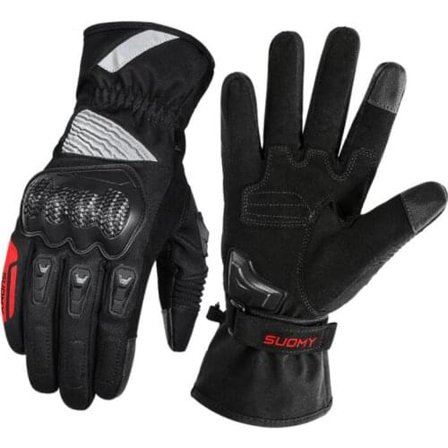 SUOMY Waterproof Motorcycle Gloves Men Women Touch Screen Winter Warm Motocross Gloves Outdoor Ski Cycling Guantes