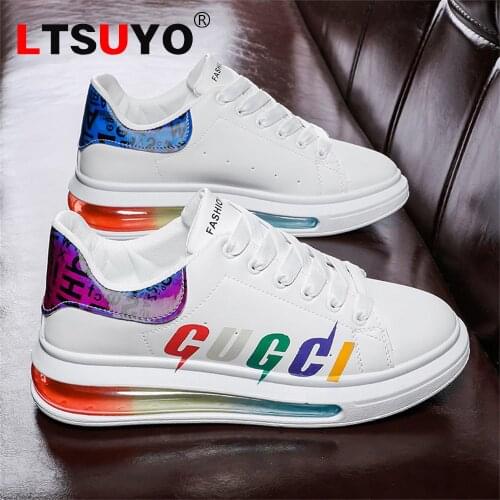 Mens leather full palm hoverboard shoes, fashionable outdoor casual sports mens shoes, autumn youth student shoes