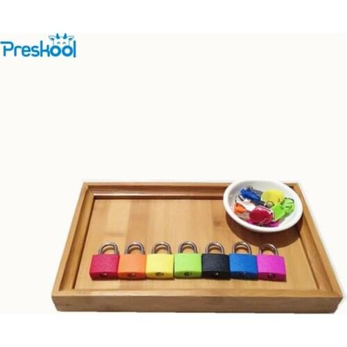 Early education set unlock Toys Montessori Living aids Montessori teaching AIDS Montessori early education educational toys