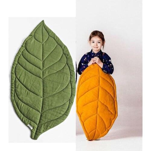 Nordic Ins Style Tree Leaf Shape Floor Mat Child Play Crawling Mat Baby Blanket Pure Cotton Home Decor Baby Room Decoration Rug