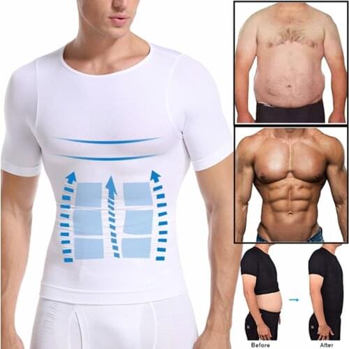 Men Body Shaper Slimming Vest Waist Trainer Tummy Control Shirts Slimming Underwear Compression Muscle Tank Top Faja Shapewear