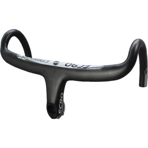 EC90 New Carbon Fiber Handlebar Road Bicycle Handlebar Integrated Handlebar and Ultralight Fall Handlebar Cycling Parts