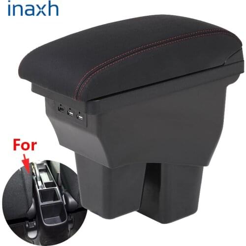 For Honda Fit Armrest For Honda Jazz /Fit Car Armrest box 2014 2015 2016 2017 2018 2019 Retrofit parts Interior Storage box 3USB