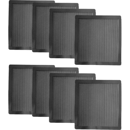 8Pcs netic Frame Dust Filter Dustproof PVC Mesh Net Cover Guard for Home Chassis PC Computer Case Cooling Fan