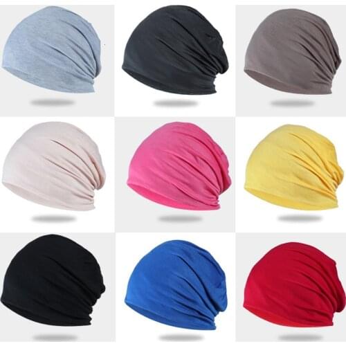 Summer Women Men Beanies Hat Solid Color Hip-hop Snap Thin Soft Beanies Hat Cap Bonnet
