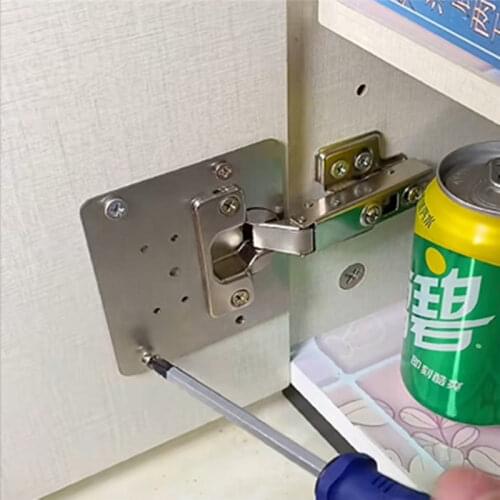Hinge Repair Plate For Cabinet Furniture Drawer Window Stainless Steel Hinge Mounting Plate Repair Accessory Furniture Fittings