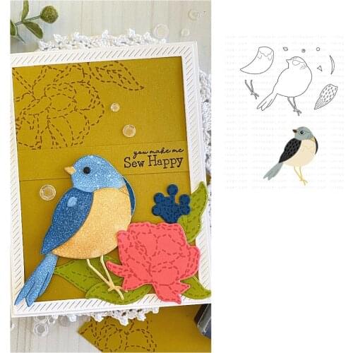 Feathered Friends Metal Cutting Die Scrapbook Embossed Paper Card Album Craft Template DIY Greeting Stencils New for 2021 Arrive