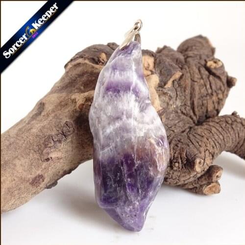 Womens Collares Gem Natural Amethysts Stone Pendant Necklace Quartz Purple Crystal Jewelry Loves Gift For Girlfriend AA807