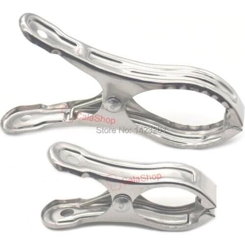 10/25/100 Pcs / Lot Stainless Steel Clothespin Utensil Windproof Clips For Clothes Quilt Laundry Hanger Pins Peg Clamp