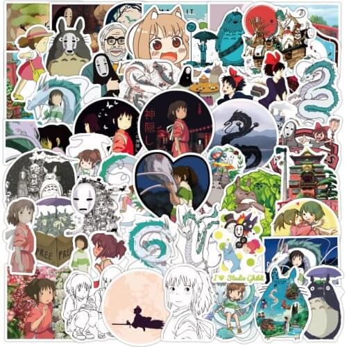 10/30/50Pcs Cartoon Spirited Away Stickers Hayao Miyazaki Anime Stickers DIY Laptop Luggage Motorcycle Phone Skateboard Notebook