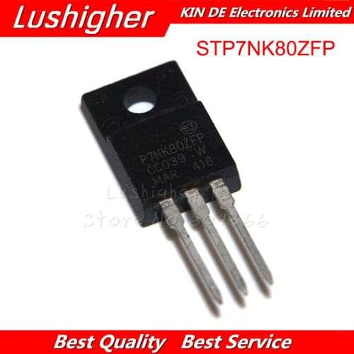 10pcs STP7NK80ZFP TO-220F P7NK80ZFP TO-220 STP7NK80 7A 800V 7NK80 TO-220F New Original