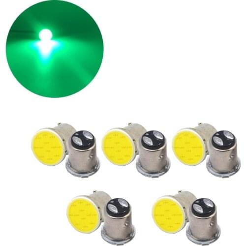 10x Green COB 12SMD 1157 BAY15D Car LED Light Signal Bulbs Super Bright Auto Turn Tail Reverse Parking Brake Lamp 12V