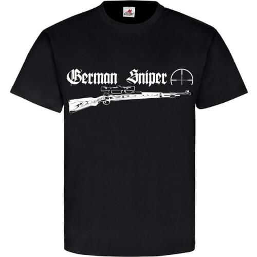 2019 Summer Brand Clothing German Sniper 98k ZF Sniper Gewehr Karabiner Zielfernrohr-T Shirt Novelty T Shirt