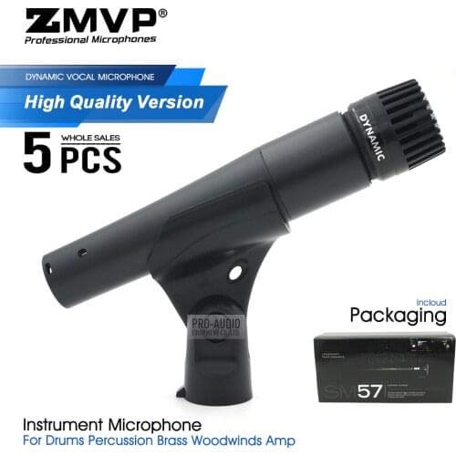 5pcs High Quality 57LC Wired Microphone Legendary 57 Professional Dynamic Instrument Mic Mike For Studio Live Stage Karaoke
