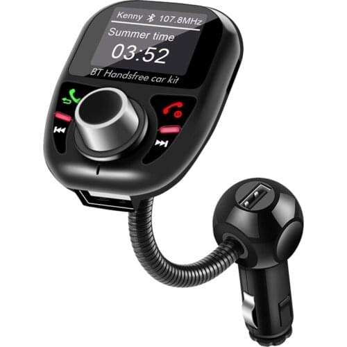 Car Radio Adapter FM Transmitter Portable Car Radio Wireless Handsfree Bluetooth MP3 Receiver with LCD Display
