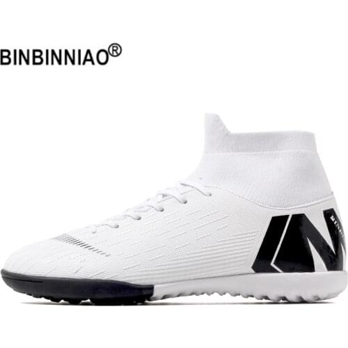 BINBINNIAO Men Women Football Boots TF Kids Boys Soccer Shoes futsal Sneakers TF/FG