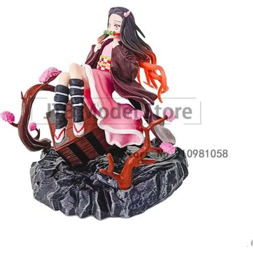 Demon Slayer Anime Action Figure GK Kamado Nezuko Figma Model 18CM ABS Lovely Girl Statue Collection Desktop Decoration Toys