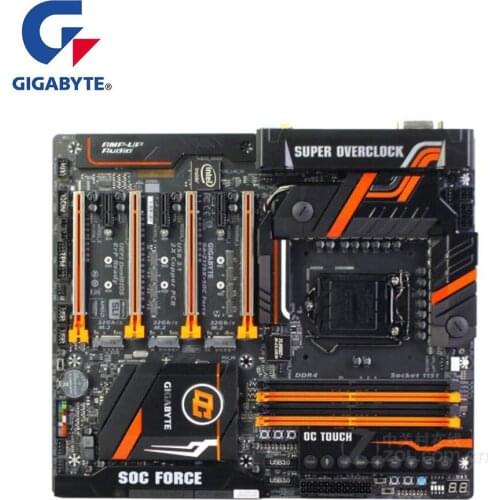 For Gigabyte GA-Z170X-SOC FORCE Z170X-SOC FORCE Motherboard LGA 1151 For Intel Z170 Used Desktop Mainboard M.2 nvme PCI-E X16