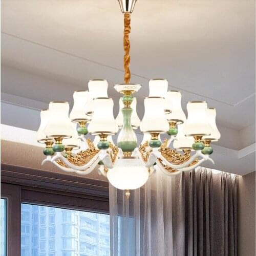 European chandelier luxury simple European crystal lamp luxury light in the bedroom net red lamp headlight living room lamp